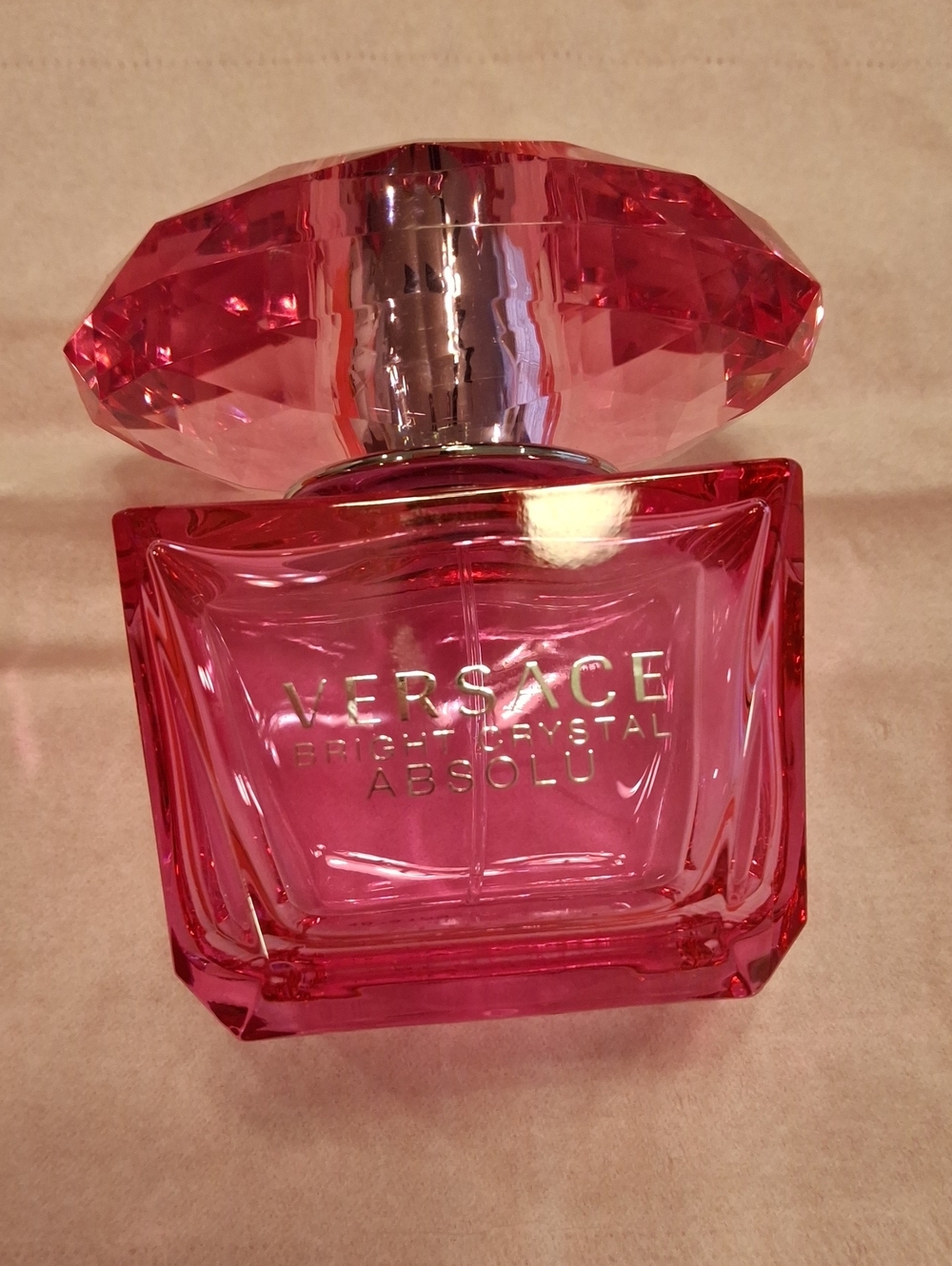 Versace Bright Crystal Absolu. EMPTY BOTTLE. 90ml ( 3 oz)